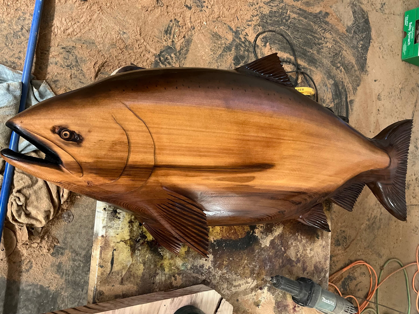 King Salmon wall Carving