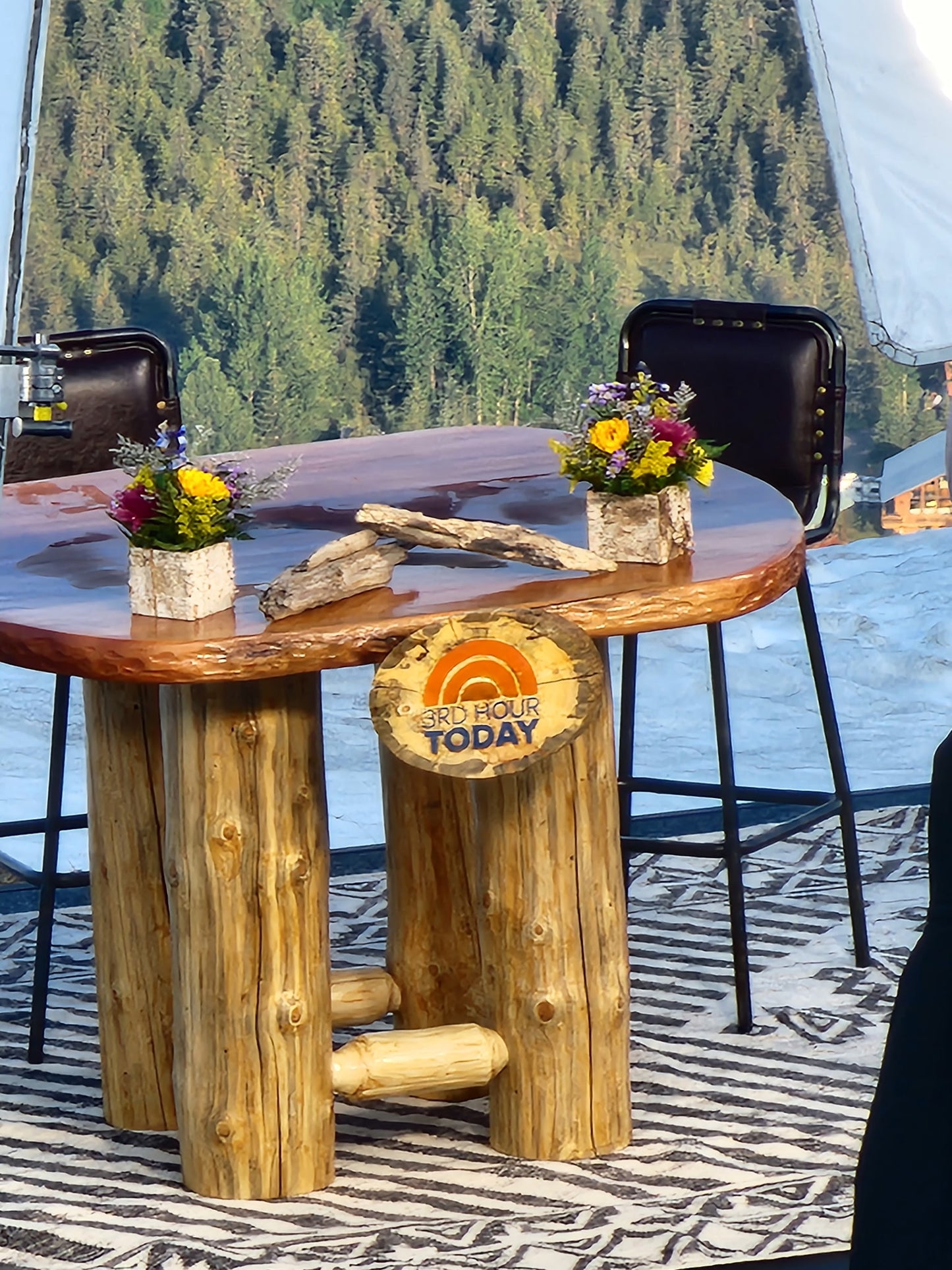 Red cedar bar height table